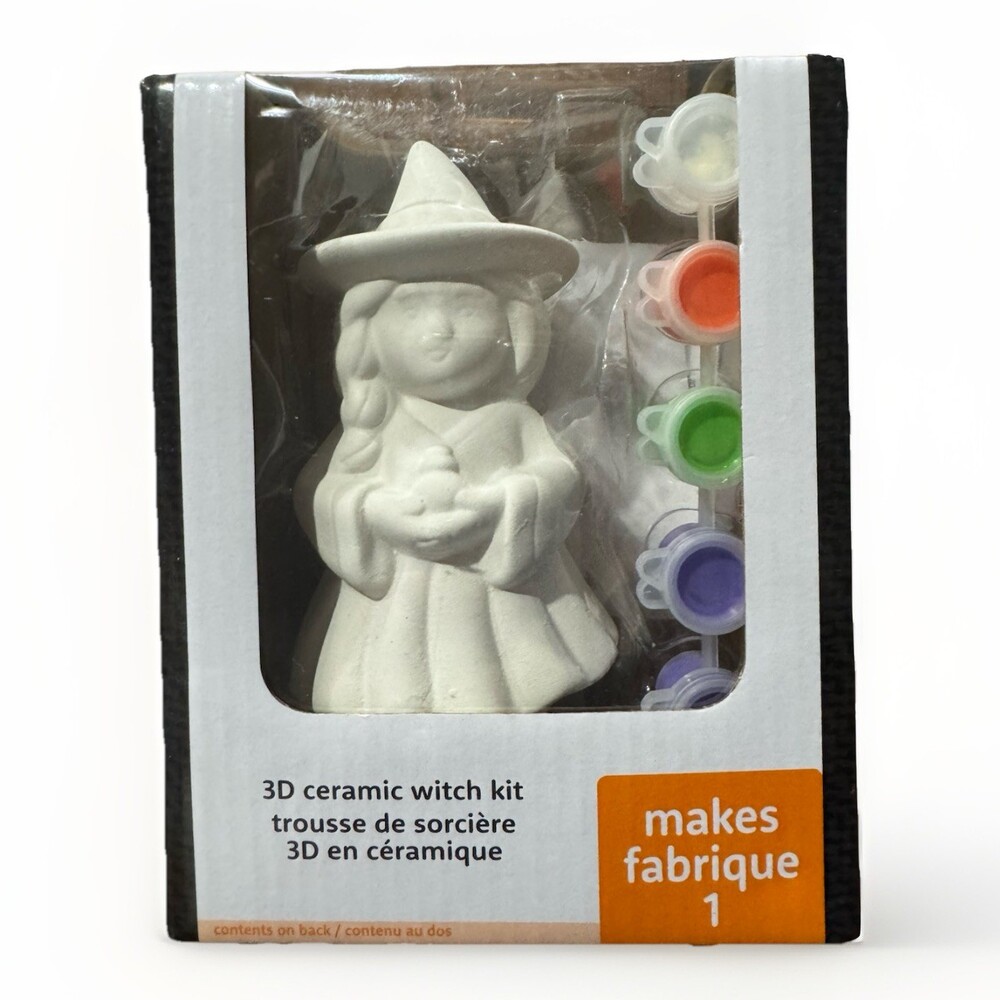Creatology 3D Ceramic Kit -Witch- Paint Included - Halloween